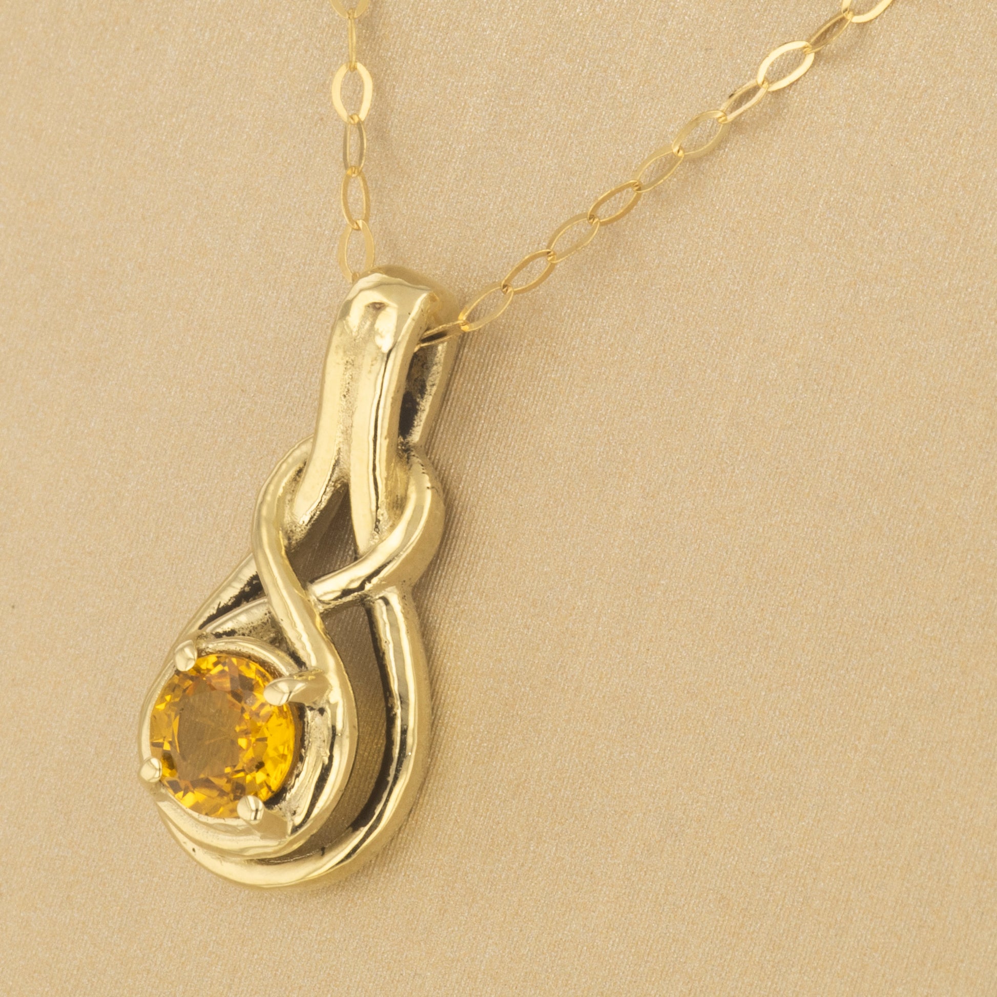 yellow sapphire pendant