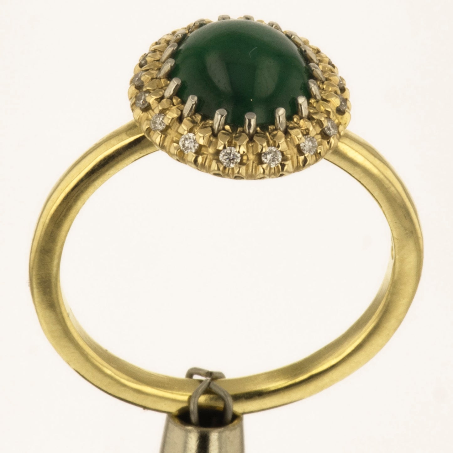 green jade and diamonds ring