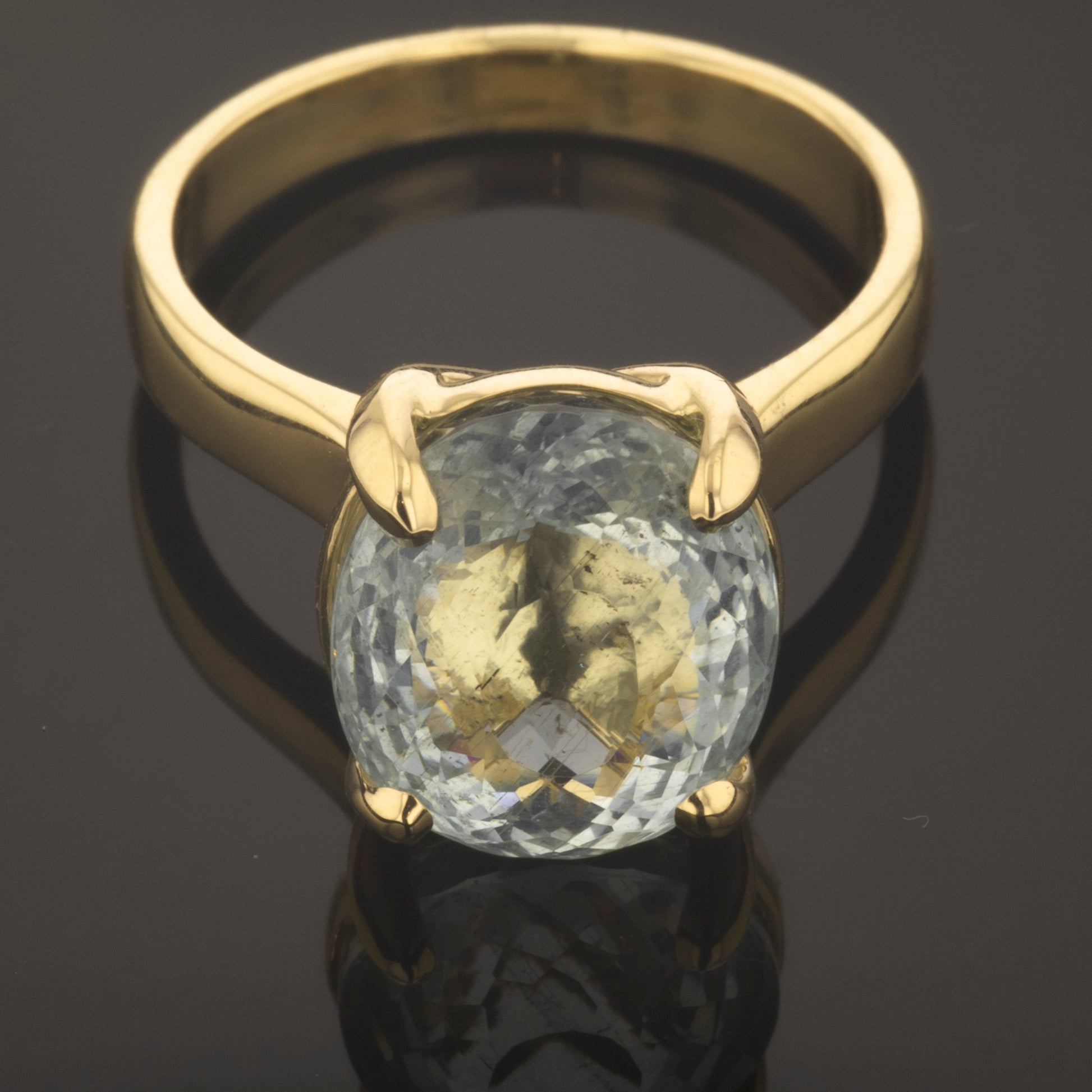 aquamarine ring made by hand