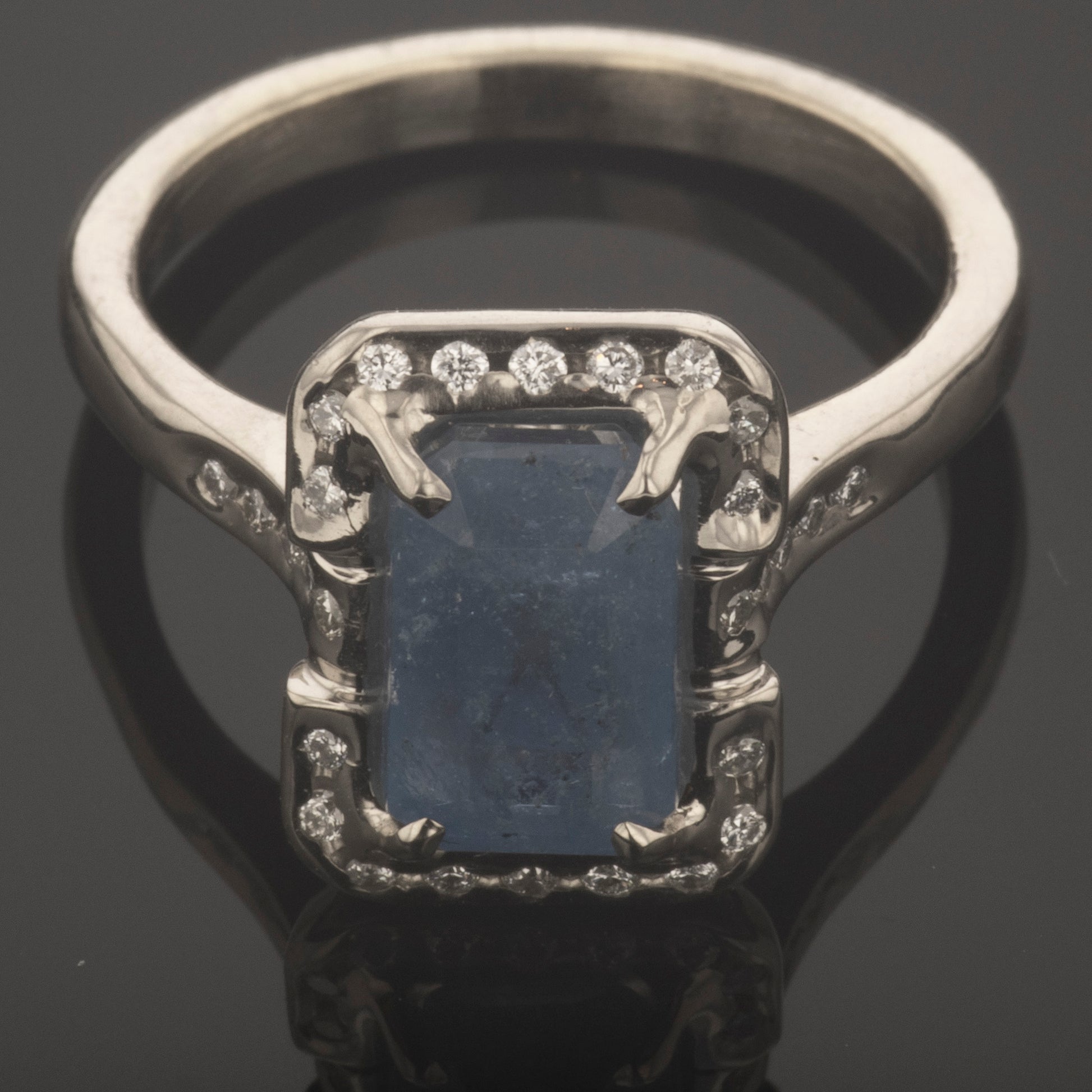 diamond aquamarine ring