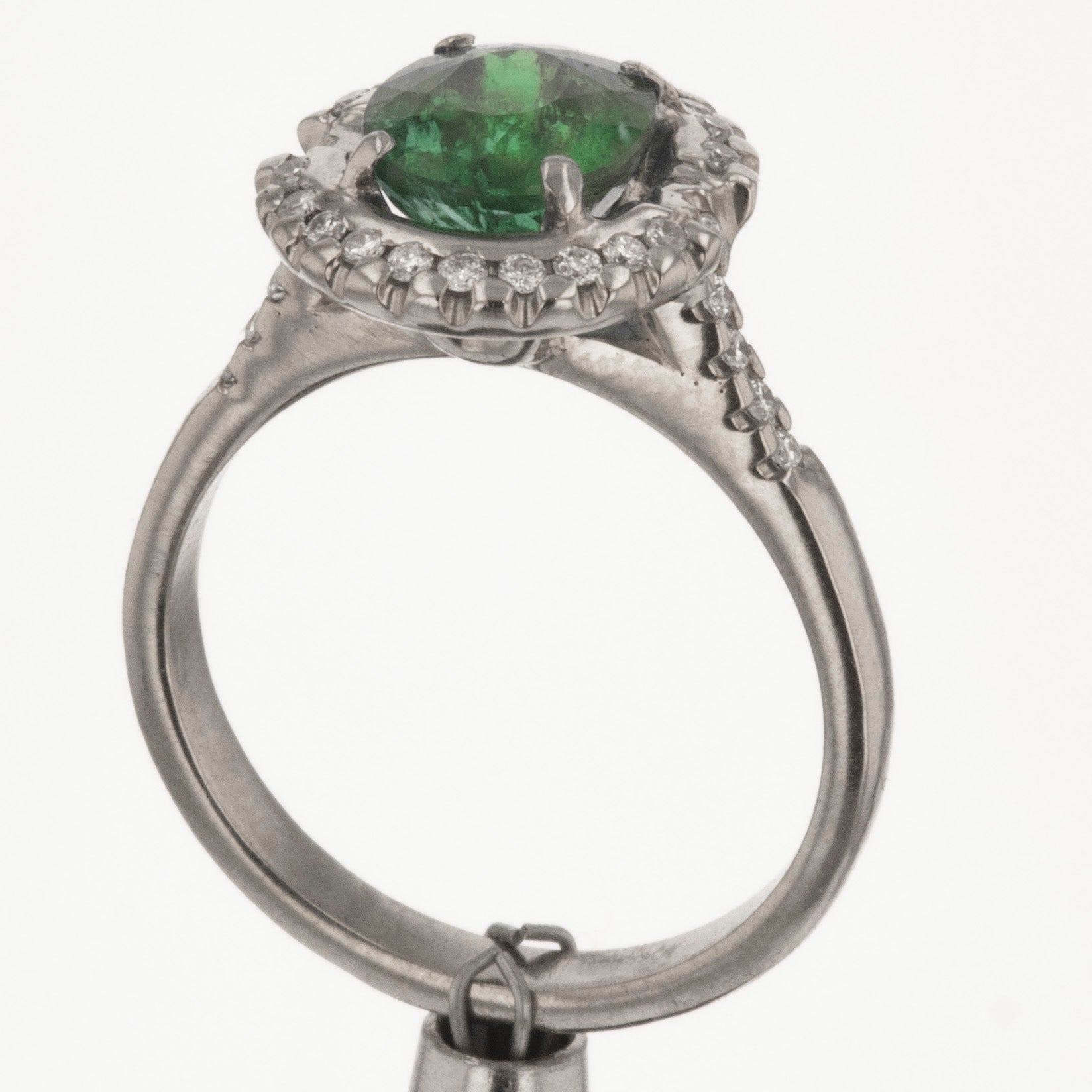 green tourmaline ring