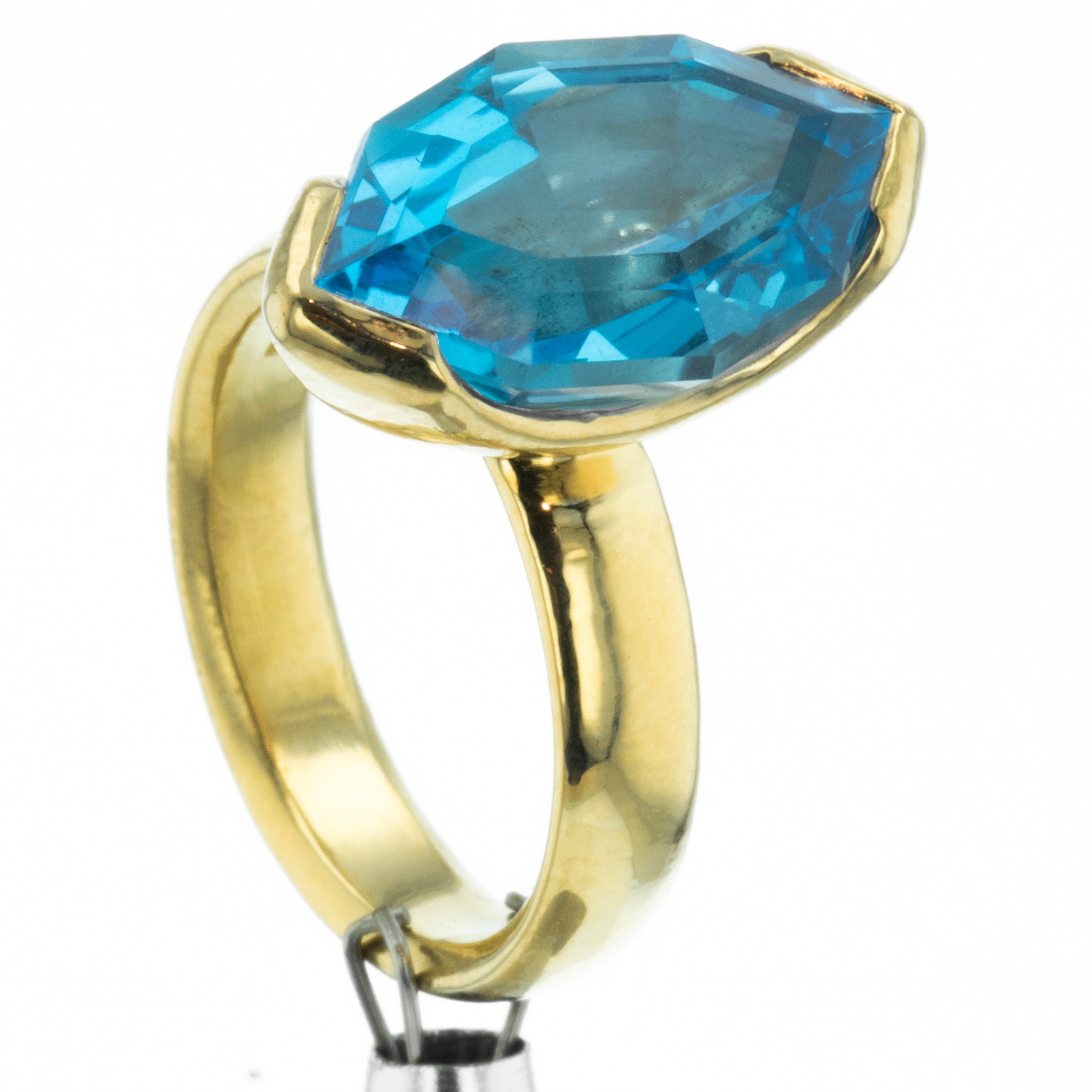 Blue topaz engagement ring