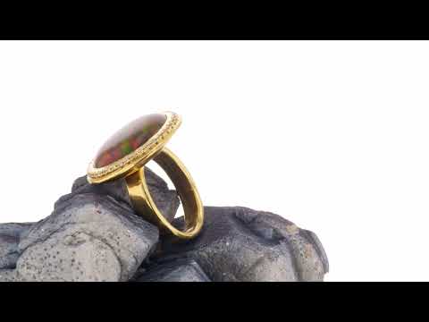Ethiopian Opal engagement ring
