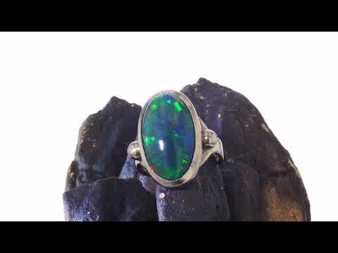 Opal engagement ring