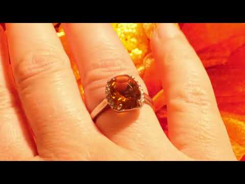 custom cut citrine ring
