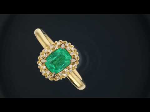 Columbian Emerald engagement ring