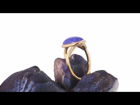 Blue tanzanite ring