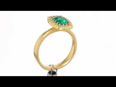 Emerald ring made by hand
