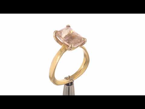 Imperial topaz engagement ring
