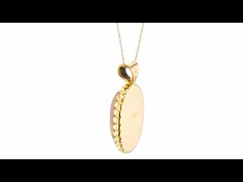 cabochon opal pendant