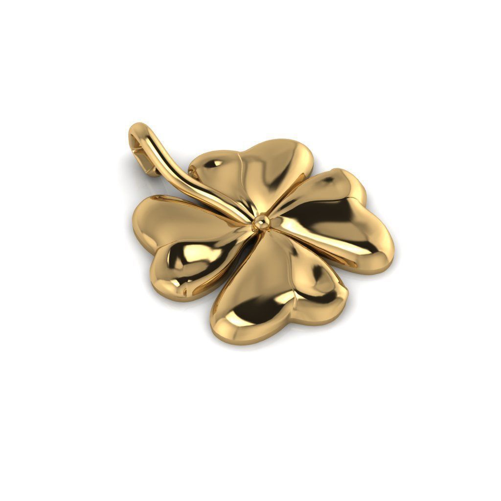 Shamrock Irish leaf pendant